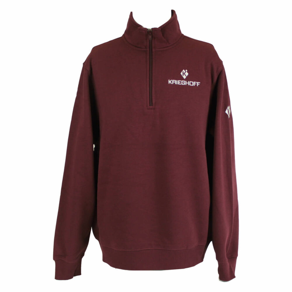 Krieghoff 1/4 Zip Sweatshirt, Maroon