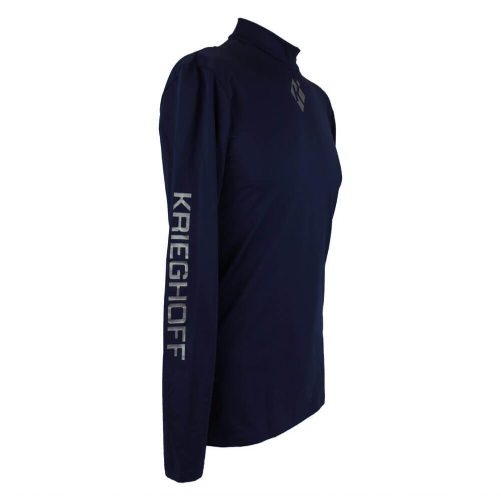 Long Sleeve Performance Compression Shirt by Castellani, Navy Blue